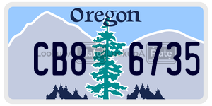 CB86735  license plate in OR