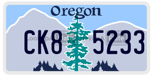 CK85233  license plate in OR