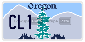 CL1 license plate in Oregon