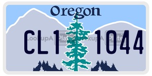 CL11044 license plate in Oregon