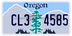 CL34585  license plate in OR