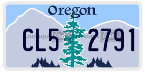 CL52791  license plate in OR