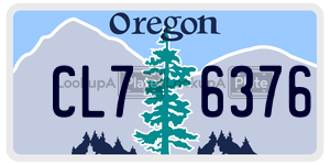 CL76376  license plate in OR