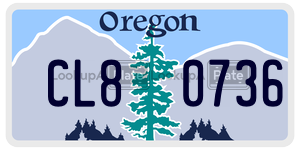 CL80736  license plate in OR