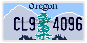 CL94096  license plate in OR