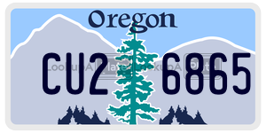 CU26865 license plate in Oregon