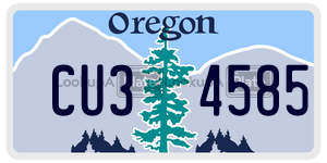 CU34585  license plate in OR