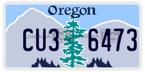 CU36473  license plate in OR