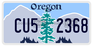 CU52368  license plate in OR