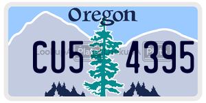 CU54395  license plate in OR
