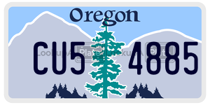 CU54885  license plate in OR