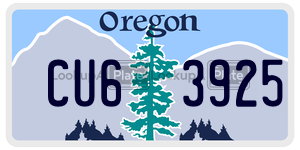 CU63925 license plate in Oregon