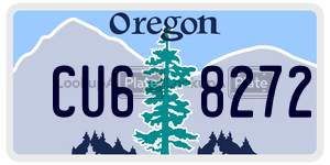 CU68272  license plate in OR