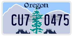 CU70475  license plate in OR