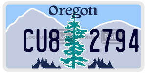 CU82794  license plate in OR