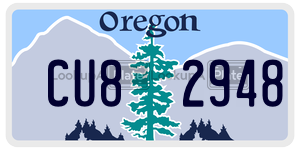 CU82948  license plate in OR