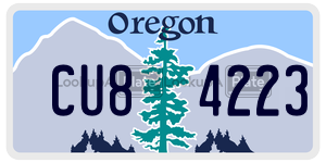 CU84223  license plate in OR