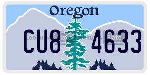 CU84633  license plate in OR