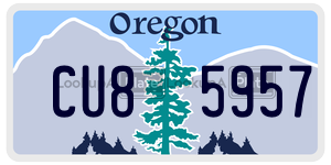 CU85957  license plate in OR