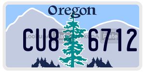 CU86712  license plate in OR