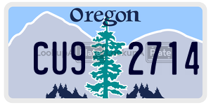 CU92714  license plate in OR