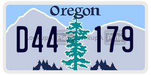 D44179  license plate in OR