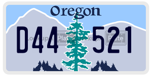 D44521  license plate in OR