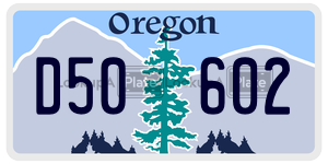 D50602  license plate in OR