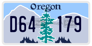 D64179  license plate in OR