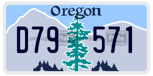 D79571  license plate in OR
