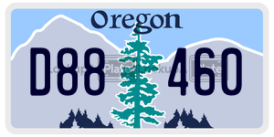 D88460  license plate in OR