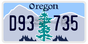 D93735  license plate in OR