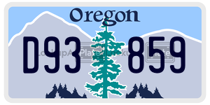 D93859  license plate in OR