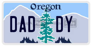 DADDY  license plate in OR
