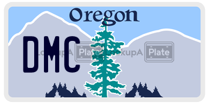 DMC license plate in Oregon