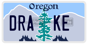 DRAKE  license plate in OR