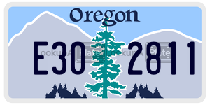 E302811  license plate in OR