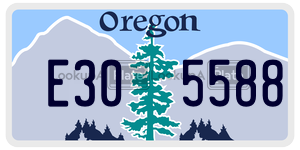 E305588  license plate in OR