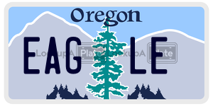 EAGLE  license plate in OR