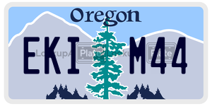 EKIM44  license plate in OR