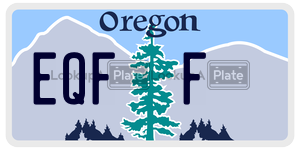 EQFF license plate in Oregon