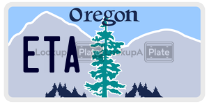 ETA  license plate in OR