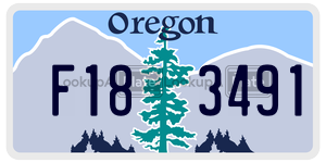 F183491  license plate in OR