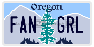 FANGRL  license plate in OR