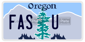 FASU  license plate in OR