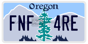 FNF4RE  license plate in OR