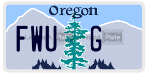 FWUG  license plate in OR