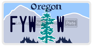 FYWW license plate in Oregon