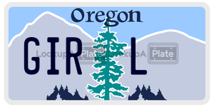 GIRL  license plate in OR