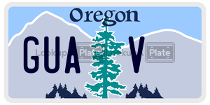 GUAV  license plate in OR